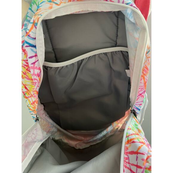 Trans by JanSport Tie Dye Drizzle Colorful Backpack with Laptop Sleeve & Pockets - Picture 8 of 12